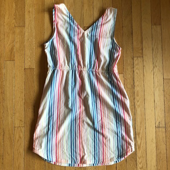 Brand New Women's Eddie Bauer Colourful Striped Sleeveless Dress - Picture 7 of 16